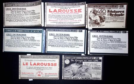 Lot de 8 carnets : n°283-C 31 (S.310 - timbres collés)