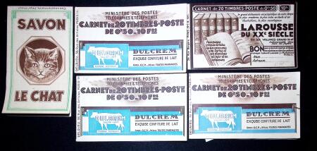 Lot de 5 carnets : n°283-C 64 (Delrieu S 5-7) - n°283-C