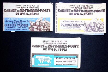 Lot de 3 carnets : n°365-C 12 (S17) - n°365-C 9 ((S
