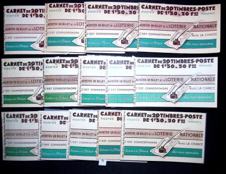 Collection de 14 carnets 1F50 Pétain brun (517-C 1
