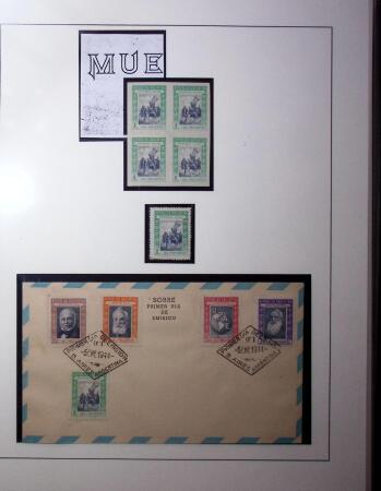 1929-64, Thematic collection on 10 album pages on the