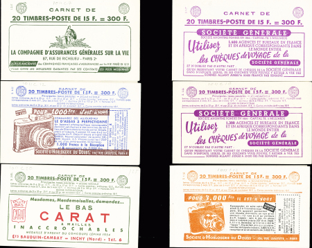 Lot de 17 carnets différents, 15F. Muller rose (1011-C