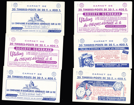 Lot de 18 carnets différents, 20F. Muller bleu (1011