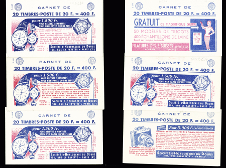Lot de 18 carnets différents, 20F. Muller bleu (1011