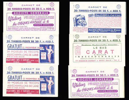 Lot de 18 carnets différents, 20F. Muller bleu (1011