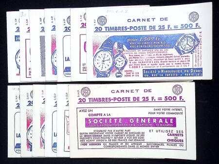 Lot de 13 carnets différents, 25F. Muller rouge -