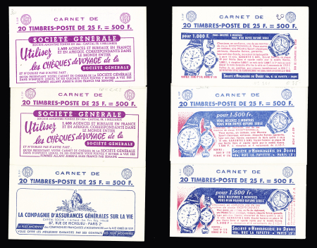 Lot de 13 carnets différents, 25F. Muller rouge -