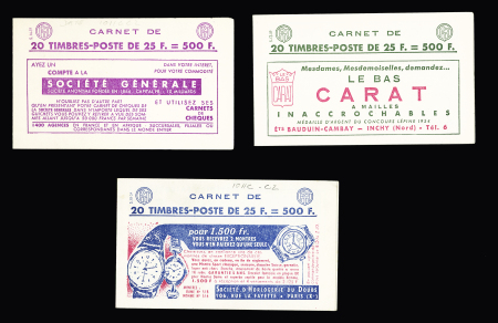 Lot de 13 carnets différents, 25F. Muller rouge -