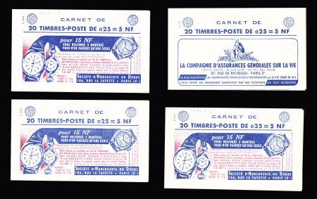 Lot de 7 carnets, n° 1263 25c Marianne de Decaris.