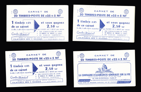 Série complète de 22 carnets 25c Marianne de Decaris