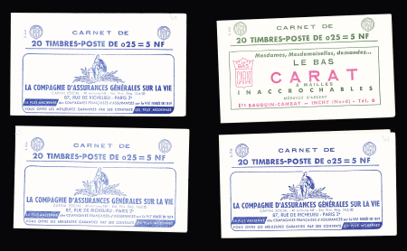 Série complète de 22 carnets 25c Marianne de Decaris