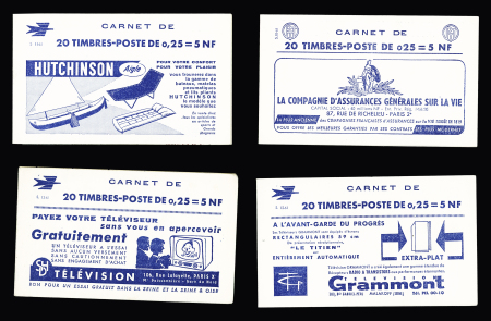 Série complète de 22 carnets 25c Marianne de Decaris