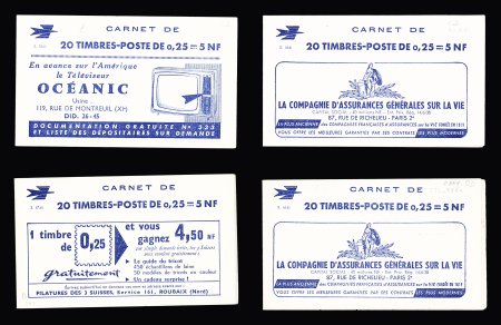 Série complète de 22 carnets 25c Marianne de Decaris