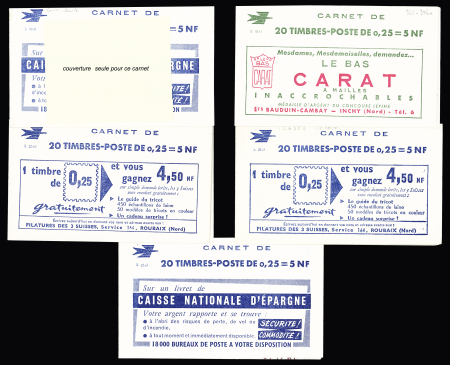 Série complète de 22 carnets 25c Marianne de Decaris