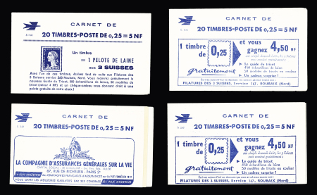 Ensemble de 22 carnets 25c Marianne de Decaris (S1-62