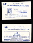 Ensemble de 22 carnets 25c Marianne de Decaris (S1-62