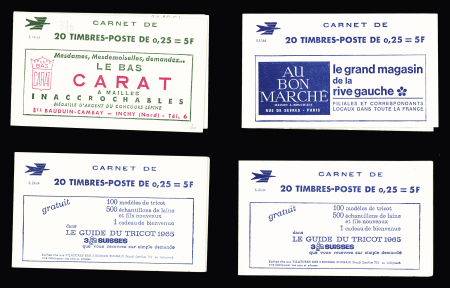 Ensemble de 19 carnets 25c Marianne de Decaris (1263-C3