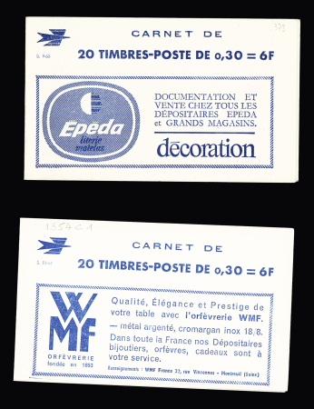 Ensemble complet de 10 carnets, n° 1354-B. 30c blason