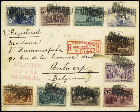 1893 Columbian Exposition Issue: The first 10 values