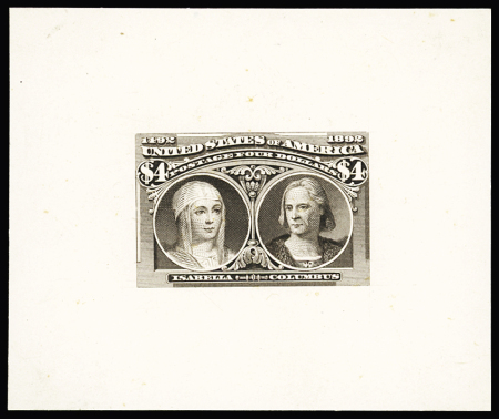 1893 Columbian Exposition Issue: $4 die proof printed