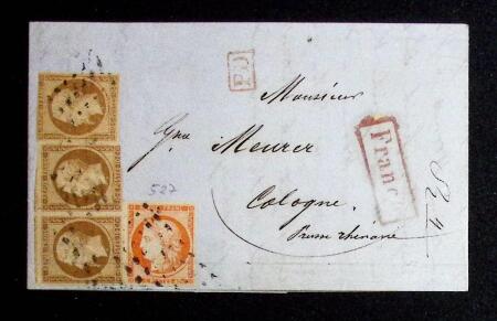 1849-1905 Lot de 8 lettres dont deux lettres avec n°
