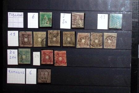 Mint & used stamps of Italian Sates : Tuscany, Naples,