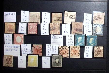 Mint & used stamps of Italian Sates : Tuscany, Naples,