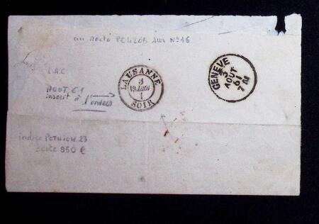 CHAMONIX PC 4208 sur n° 16 sur lettre (manque 2 rabats)