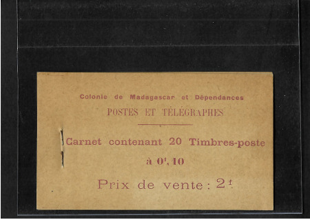 N° 133 10c brun-jaune et violet, carnet de 20 timbres,