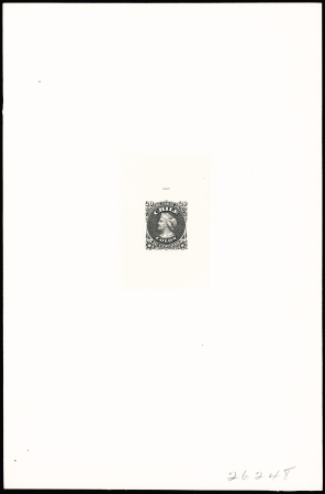 1867 Columbus, 20c die proof in black on India paper,