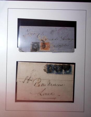 1867-68 Columbus, selection on pages including two