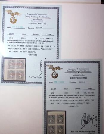1877-99, Columbus, Selection on 8 album pages including