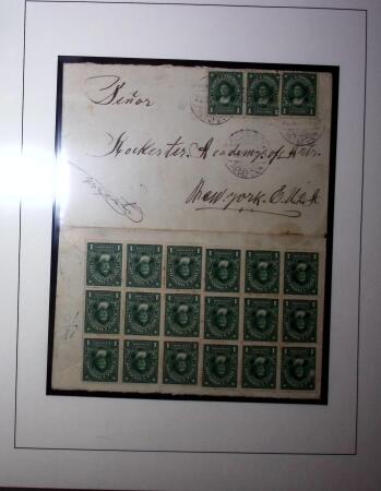 1858-1922, Columbus thematic group mounted on 23 album