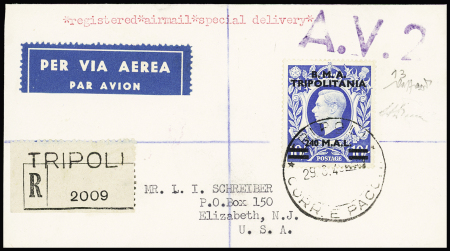 1948 240m B.M.A TRIPOLITANIA on 10s ultramarin on registered