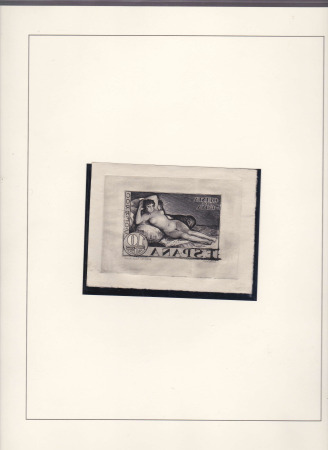 1930 Goya, "La Maja Desnuda", lot of 8 proofs of different