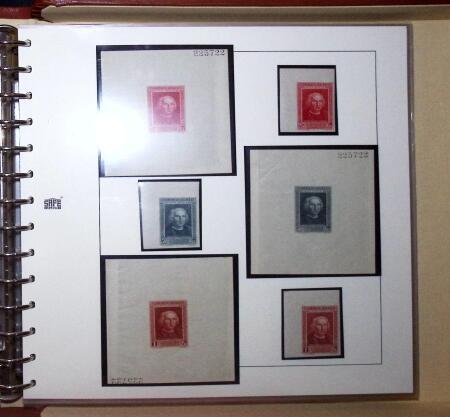 1930 Spanish American issue: study on 26 album pages,