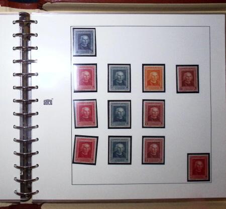 1930 Spanish American issue: study on 26 album pages,
