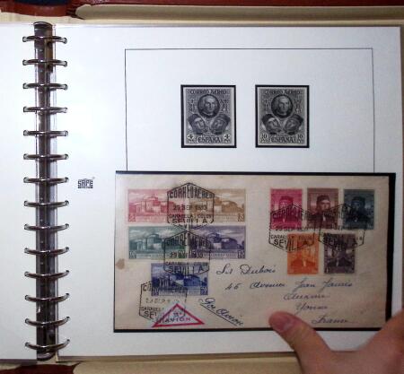 1930 Spanish American issue: study on 26 album pages,