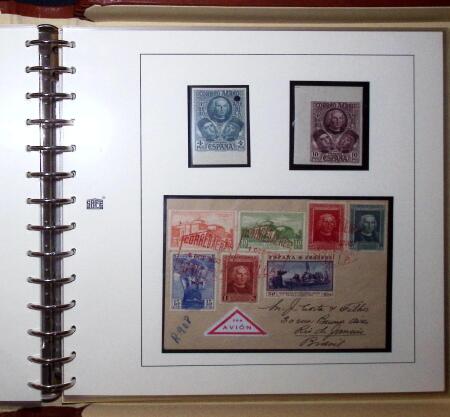 1930 Spanish American issue: study on 26 album pages,