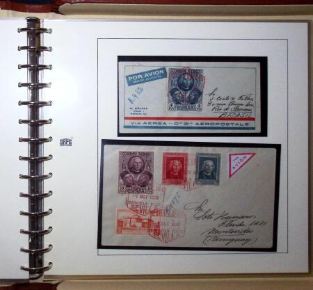 1930 Spanish American issue: study on 26 album pages,