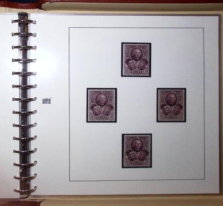 1930 Spanish American issue: study on 26 album pages,