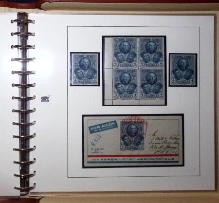 1930 Spanish American issue: study on 26 album pages,