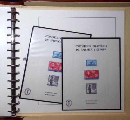 1930 Spanish American issue: study on 26 album pages,