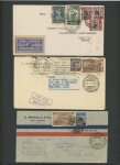 1935 Barranquila III Olimpiada, lot de 17 lettres dont un devant, toutes affranchies de timbres de cette émission