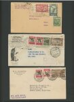 1935 Barranquila III Olimpiada, lot de 17 lettres dont un devant, toutes affranchies de timbres de cette émission