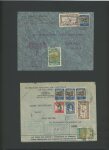 1935 Barranquila III Olimpiada, lot de 17 lettres dont un devant, toutes affranchies de timbres de cette émission