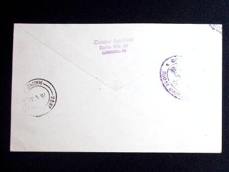 1930 "Südamerikafahrt" 4RM brown on cover from Friedrichshafen