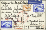 1930 "Südamerikafahrt" 2RM blue(2) plus Eagle 50Pf