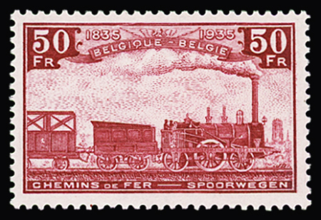 1935 Railway Stamps: 100th anniversary of the Belgian