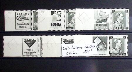 1938-39 Publicity stamps: lot of 29 pairs within the